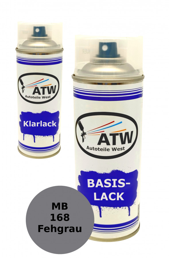 Autolack für Mercedes Benz 168 Fehgrau+400ml Klarlack Set
